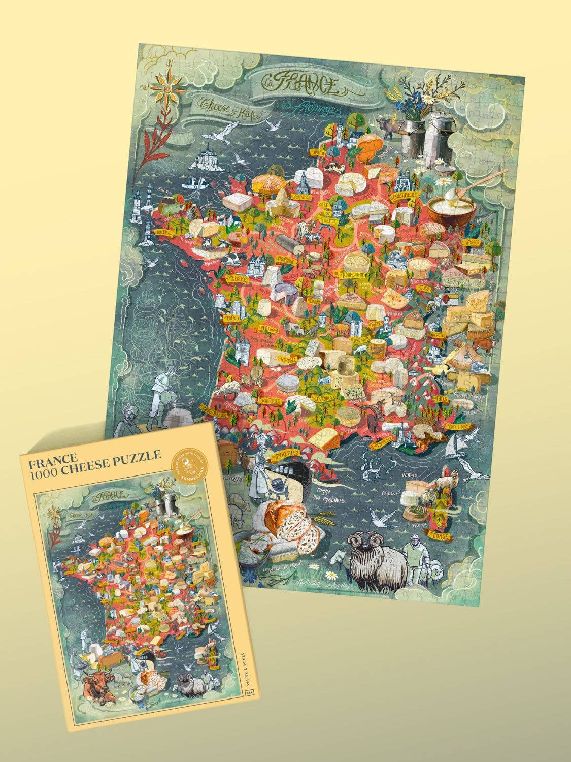 1000 Piece Puzzle - France Cheese