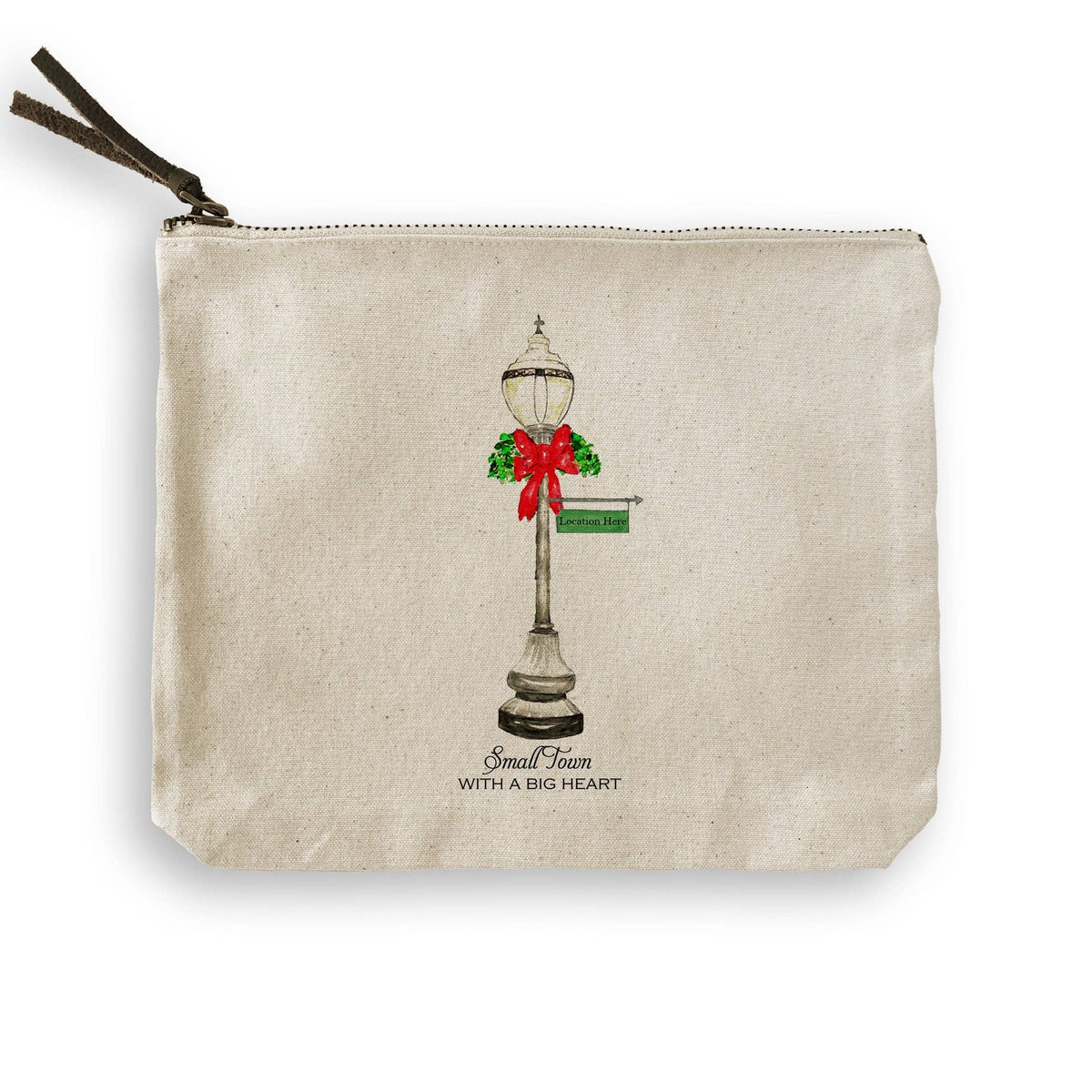 Hand Towel - Chargin Falls - Christmas Street Light - Natural
