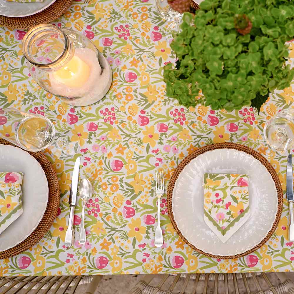 60"x120" 70s Flower Tablecloth