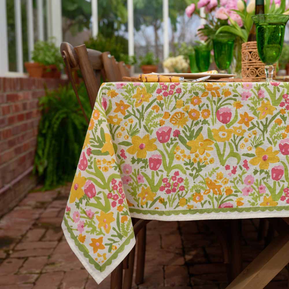 60"x120" 70s Flower Tablecloth