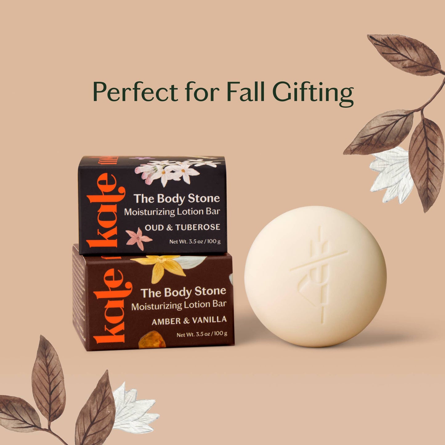 Deep Moisturizing Lotion Bar - Amber & Vanilla Body Stone