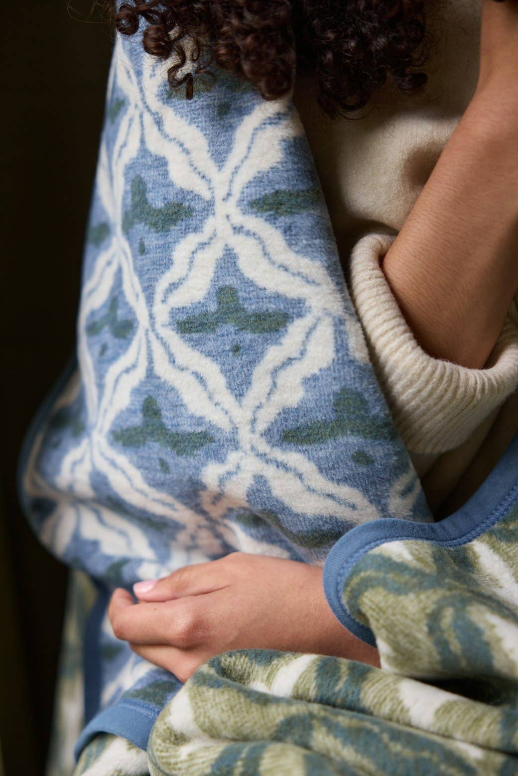 Samara Blue Cactus Blanket: Original