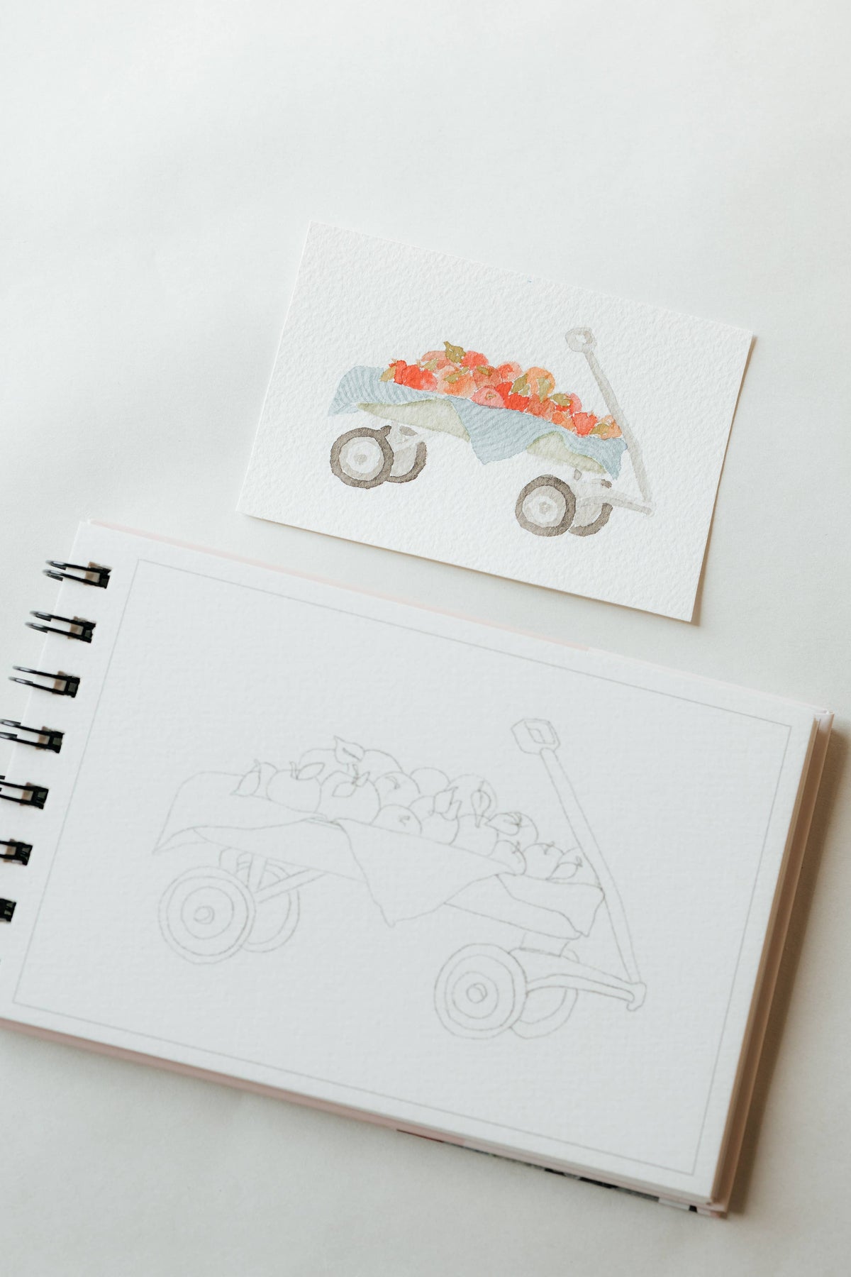Mini Watercoloring Book -  A little bit of autumn