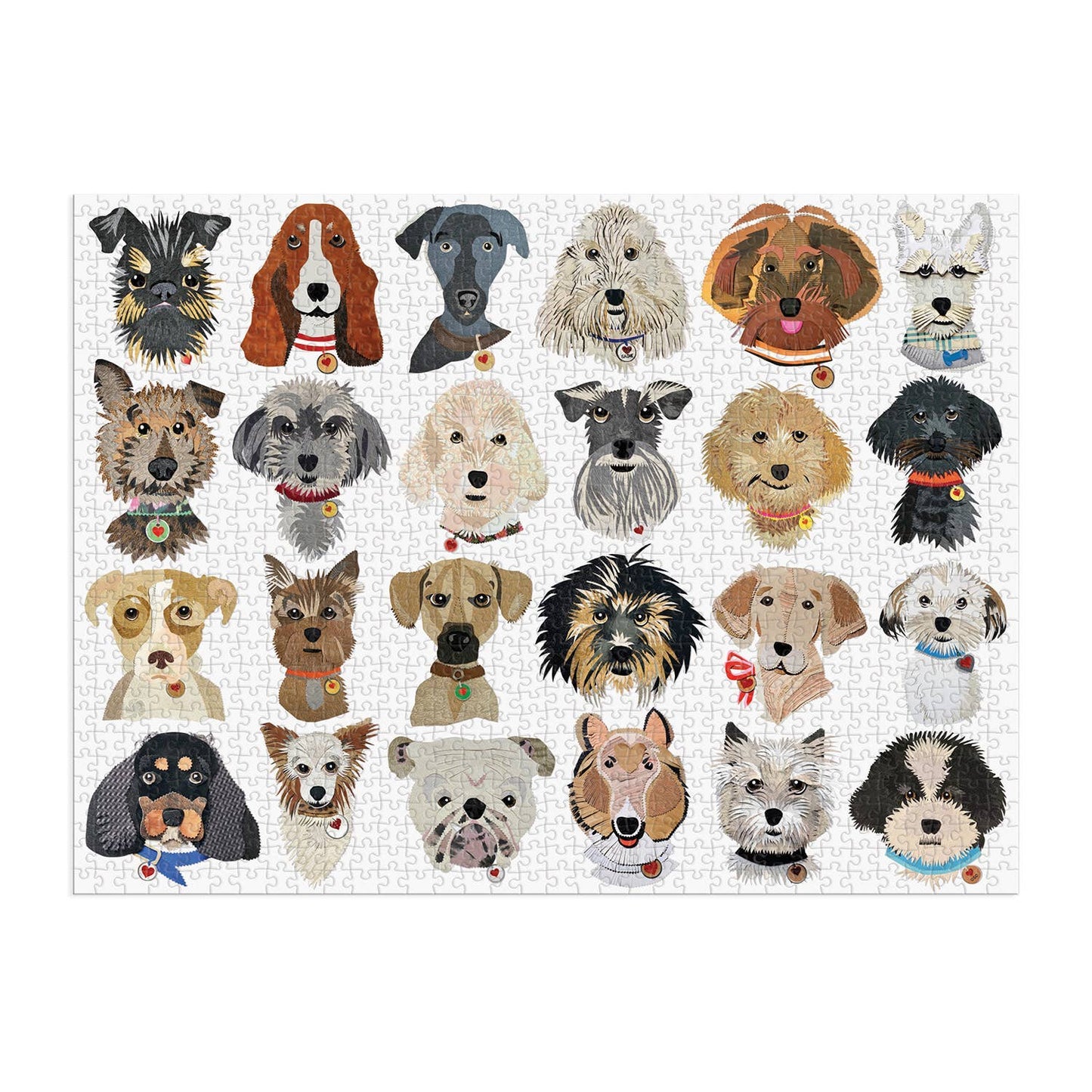 1000 Piece Puzzle - Paper Dogs