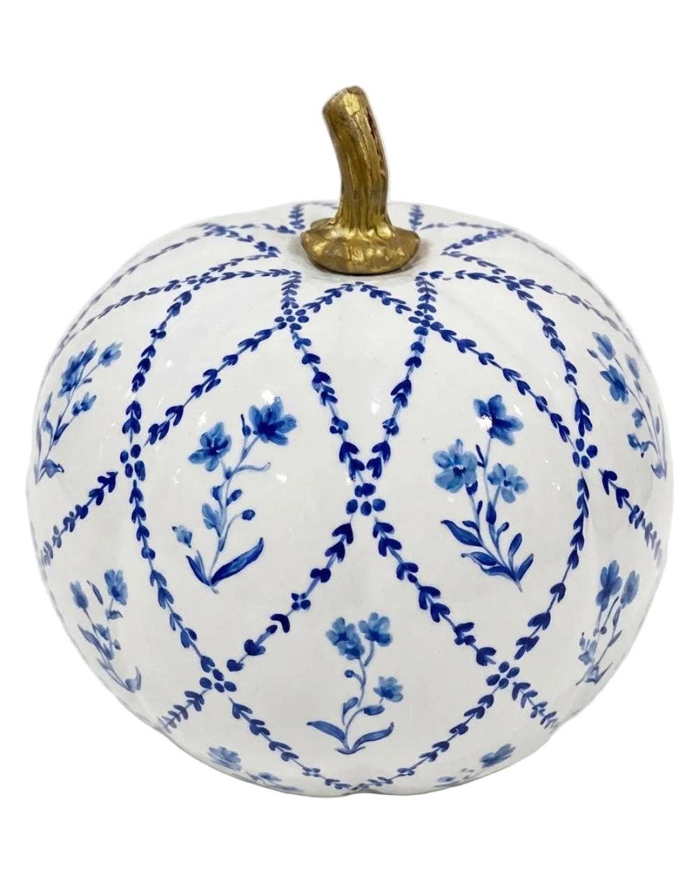 6" Pumpkin - Navy Garden Trellis