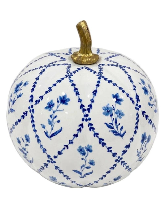 6" Pumpkin - Navy Garden Trellis