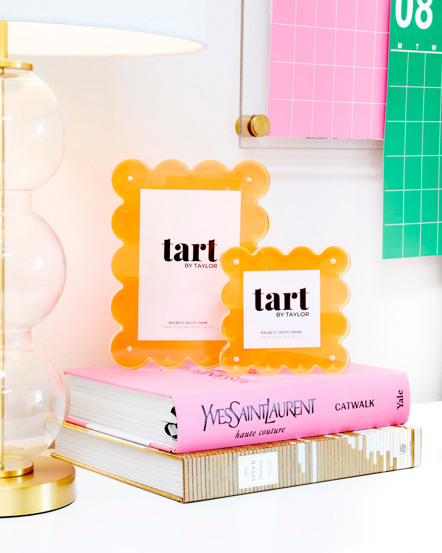 Mini Acrylic Picture Frame - Neon Orange