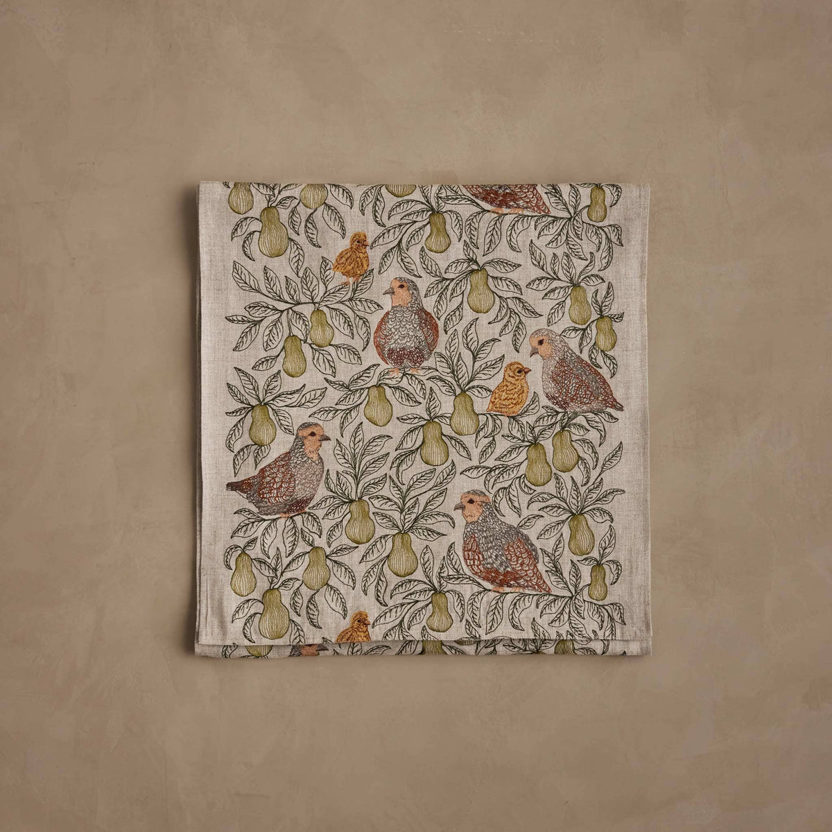 Partridge in a Pear Tree Table Runner: 76" × 18"