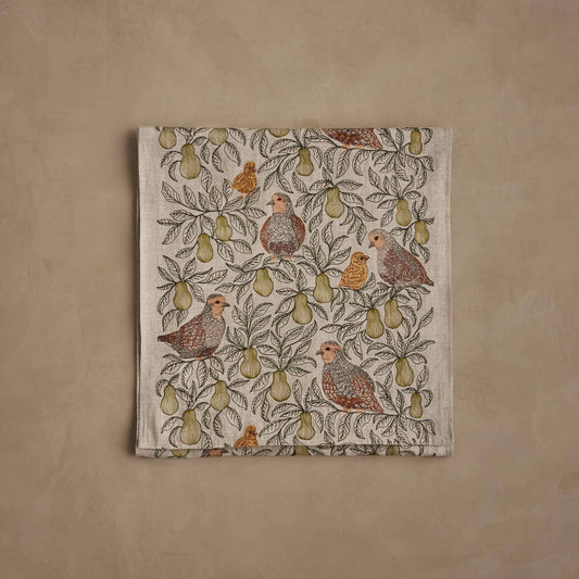 Partridge in a Pear Tree Table Runner: 76" × 18"