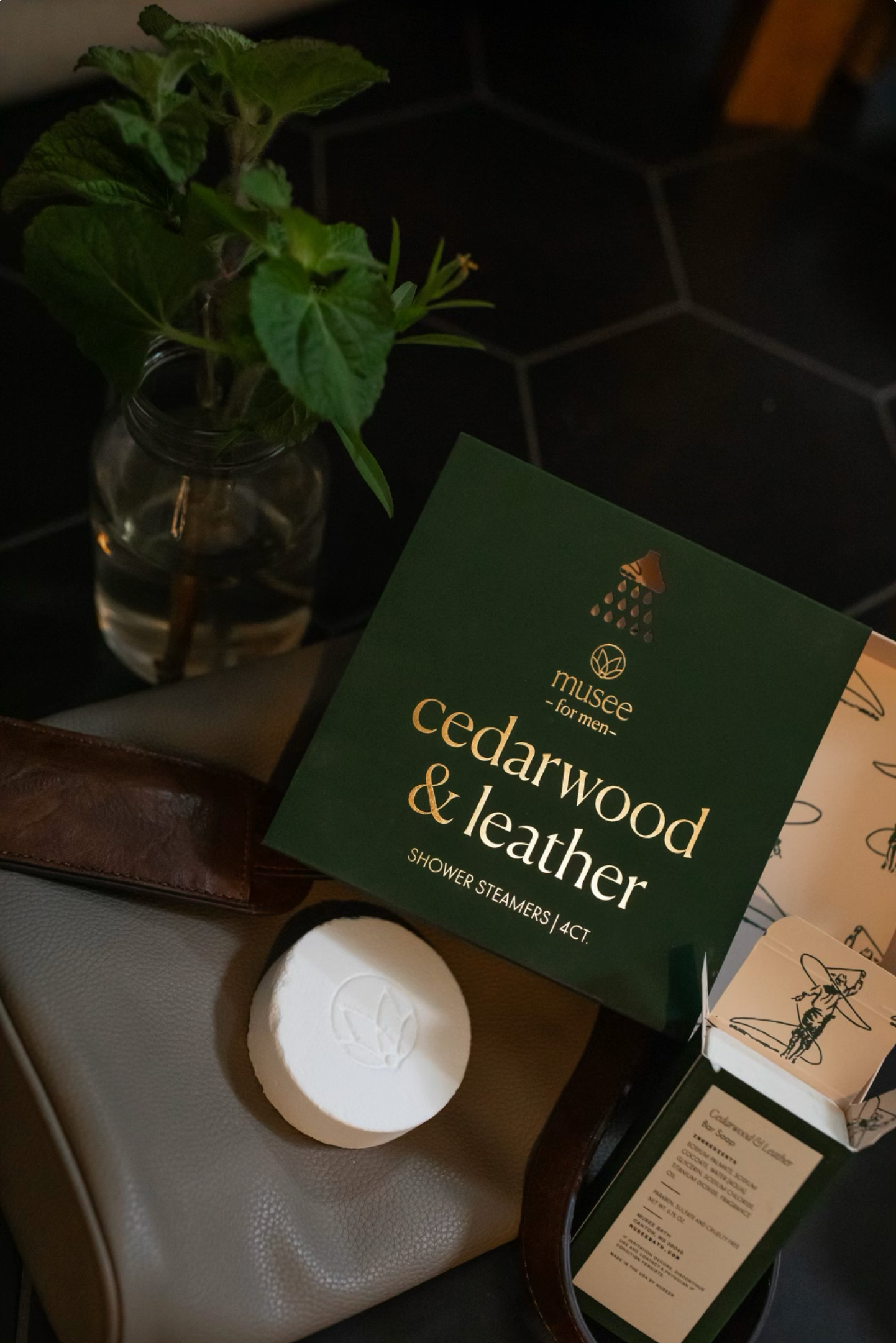 Shower Steamers - Cedarwood & Leather