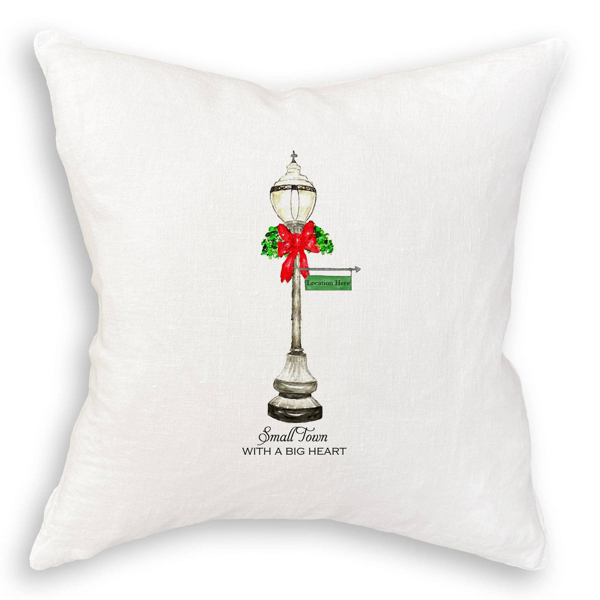 Hand Towel - Chargin Falls - Christmas Street Light - Natural