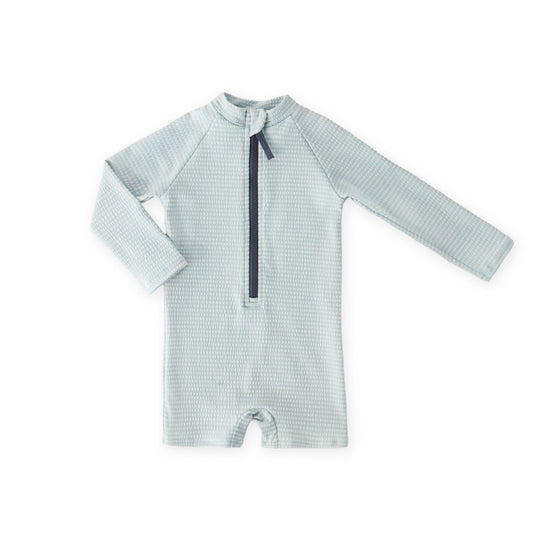Swimsuit Long Sleeve One-Piece - Seersucker Lake