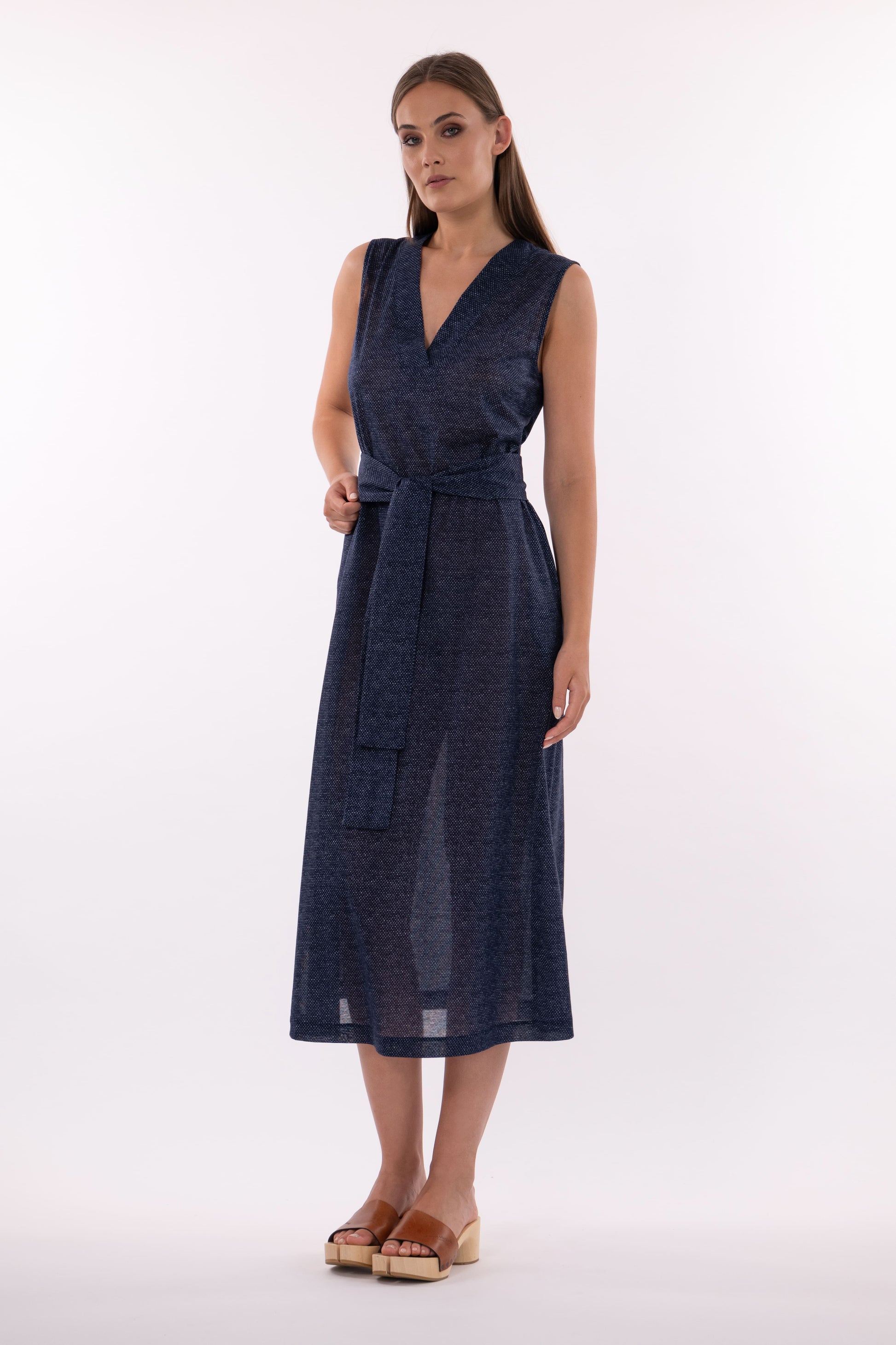 sleeveless cotton wrap dress Natural Cotton Wrap Dress with Pockets, Boho Dress, Cotton Dress, Boho Clothing