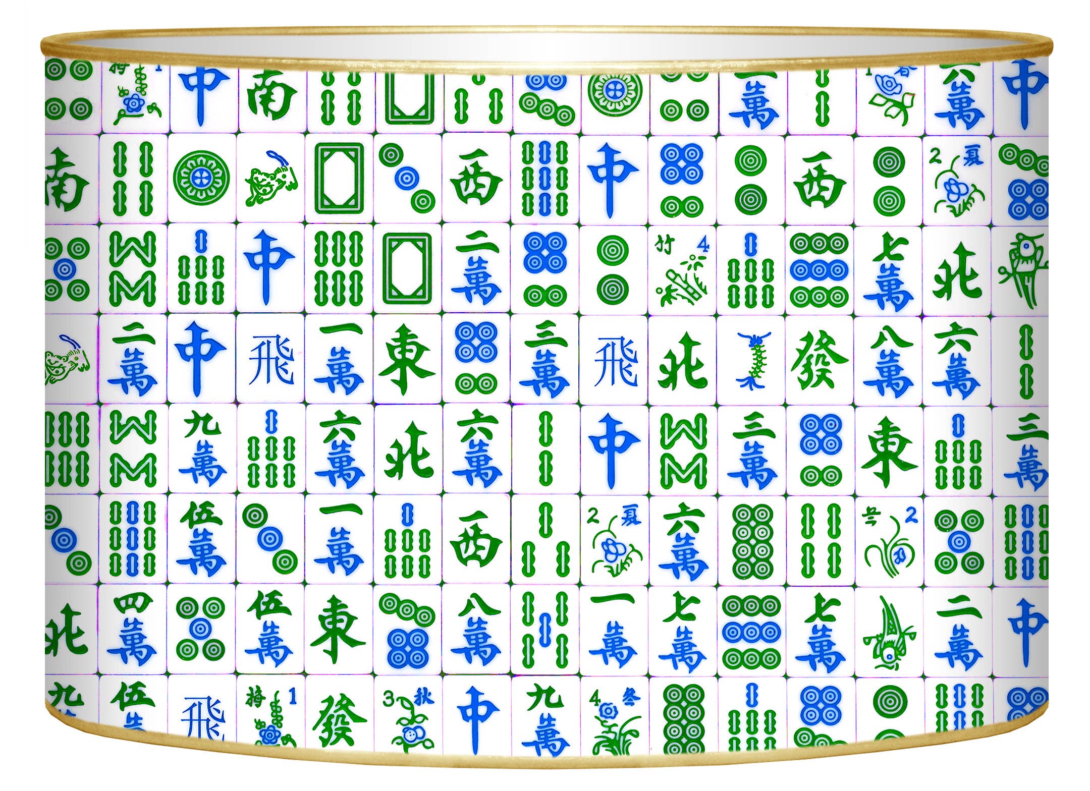Letter Box - Blue and Green Mahjong - Medium – Hedges Designs