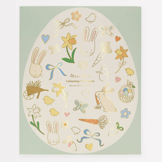 Pack of 8 Coloring Paper Easter Placemats