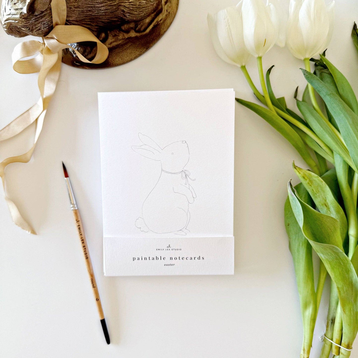 Set of 8 Paintable Notecards - Easter