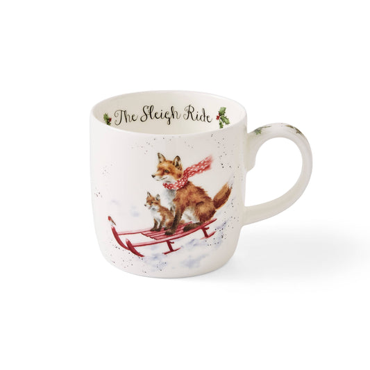 Mug - Wrendale Designs - Sleigh Ride - Fox
