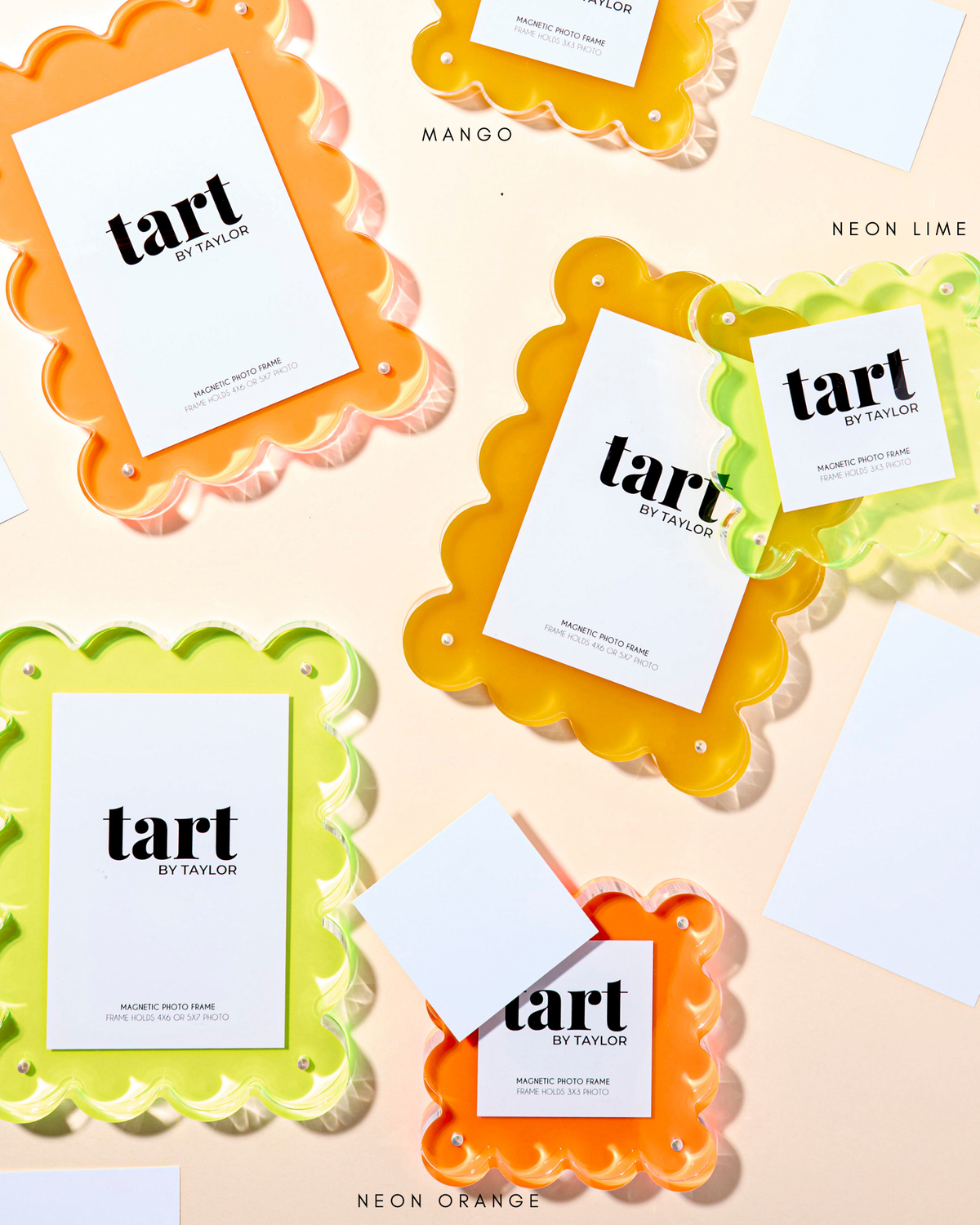Mini Acrylic Picture Frame - Neon Orange