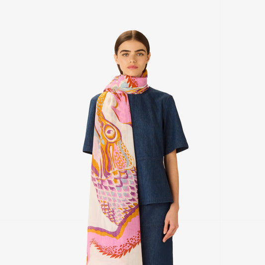 Scarf 100 - Croco - White