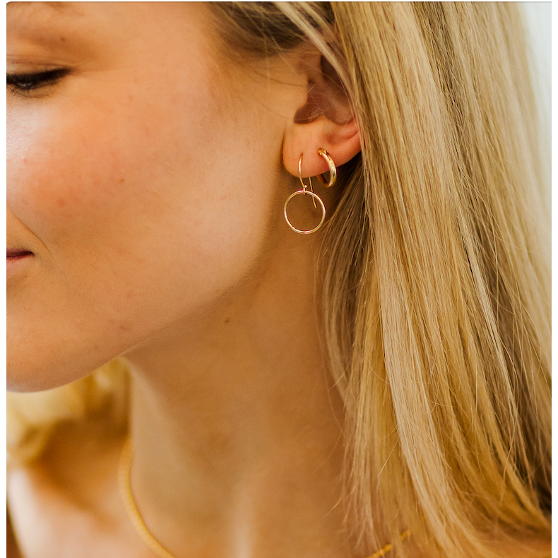 Circle of Love Gold Hoop Earrings