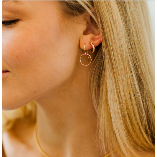 Circle of Love Gold Hoop Earrings