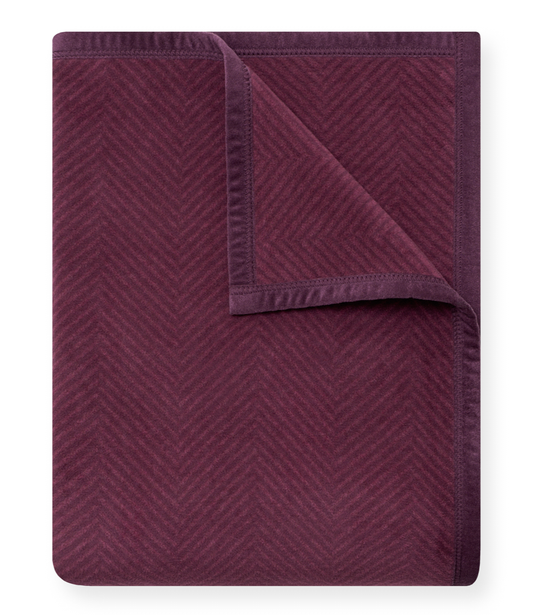 Harborview Herringbone Plum Blanket: Original