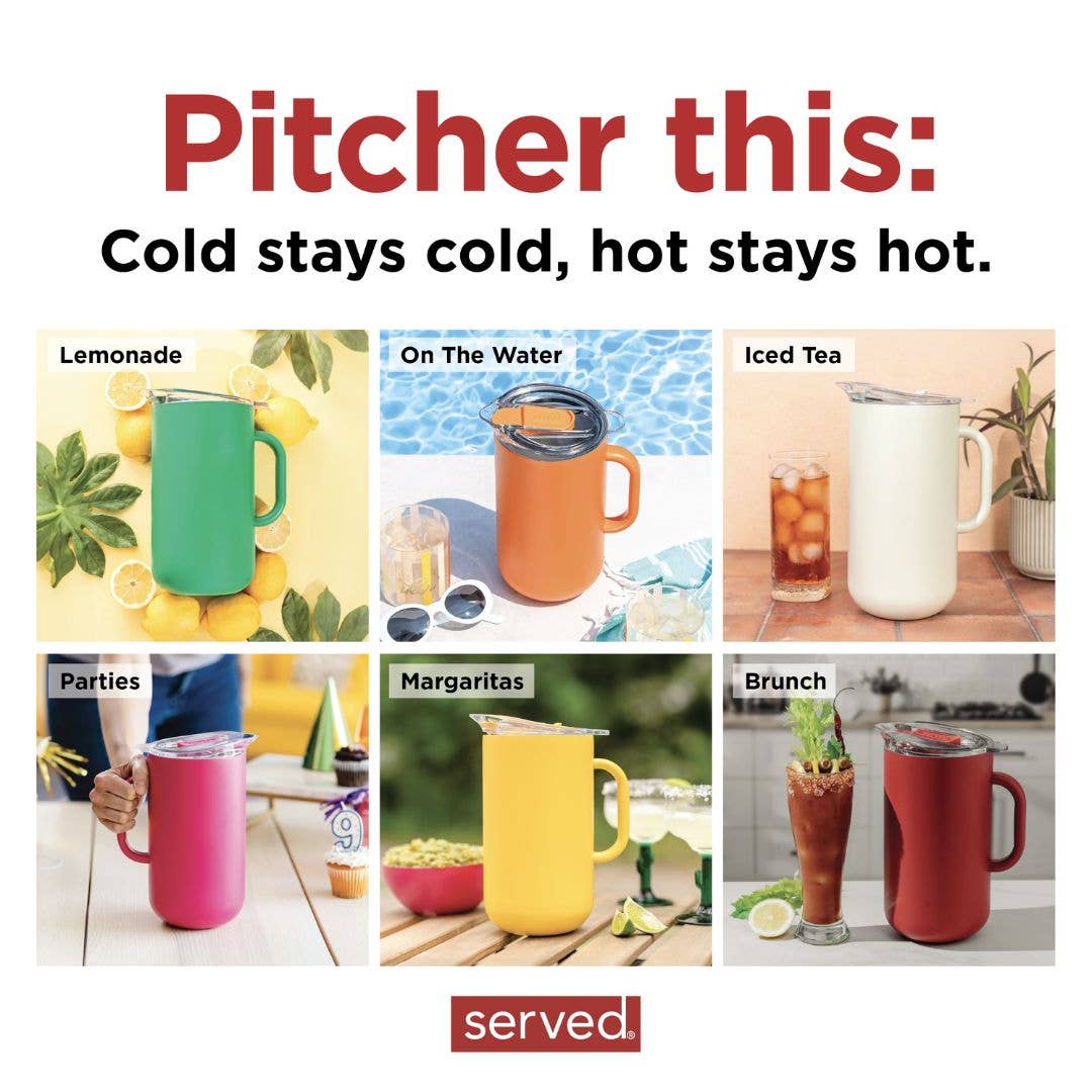 Vacuum-Insulated Pitcher in Watermelon - 2L