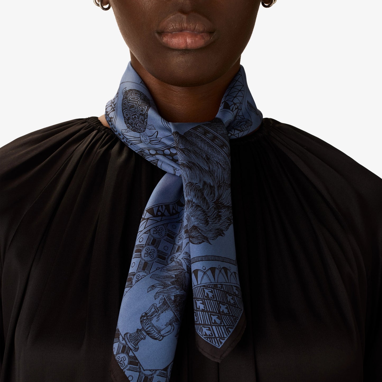 Square Scarf 65 - Barocco - Blue