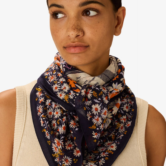 Square Scarf 100 - Faust Collection - Purple