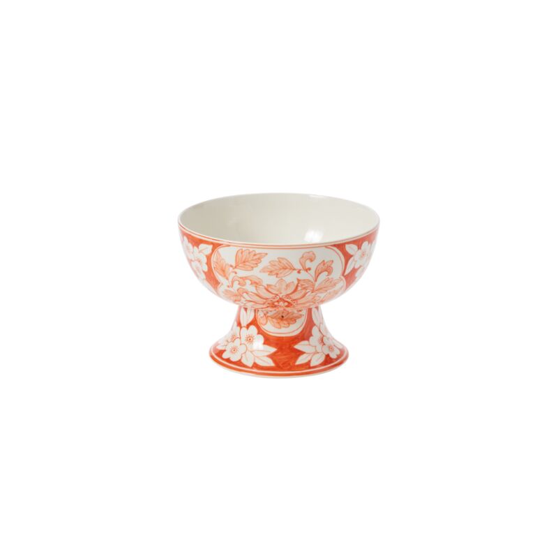 Elodie Footed Bowl - Coral