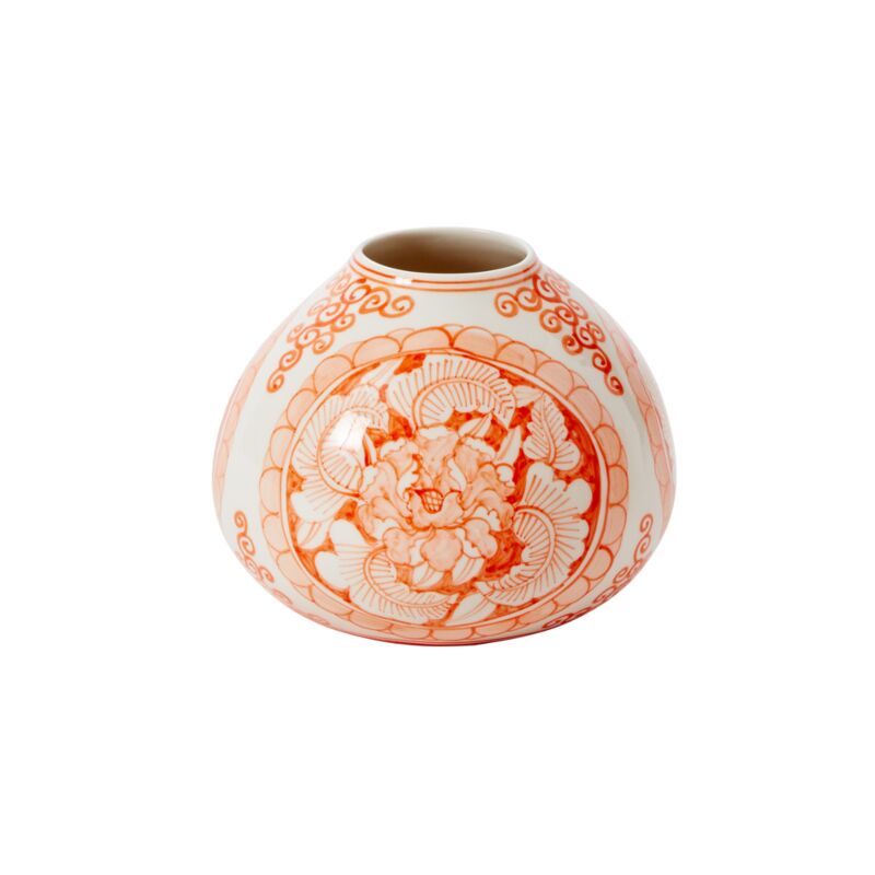 Eleanor Vase - Coral 6.25"x4.75"