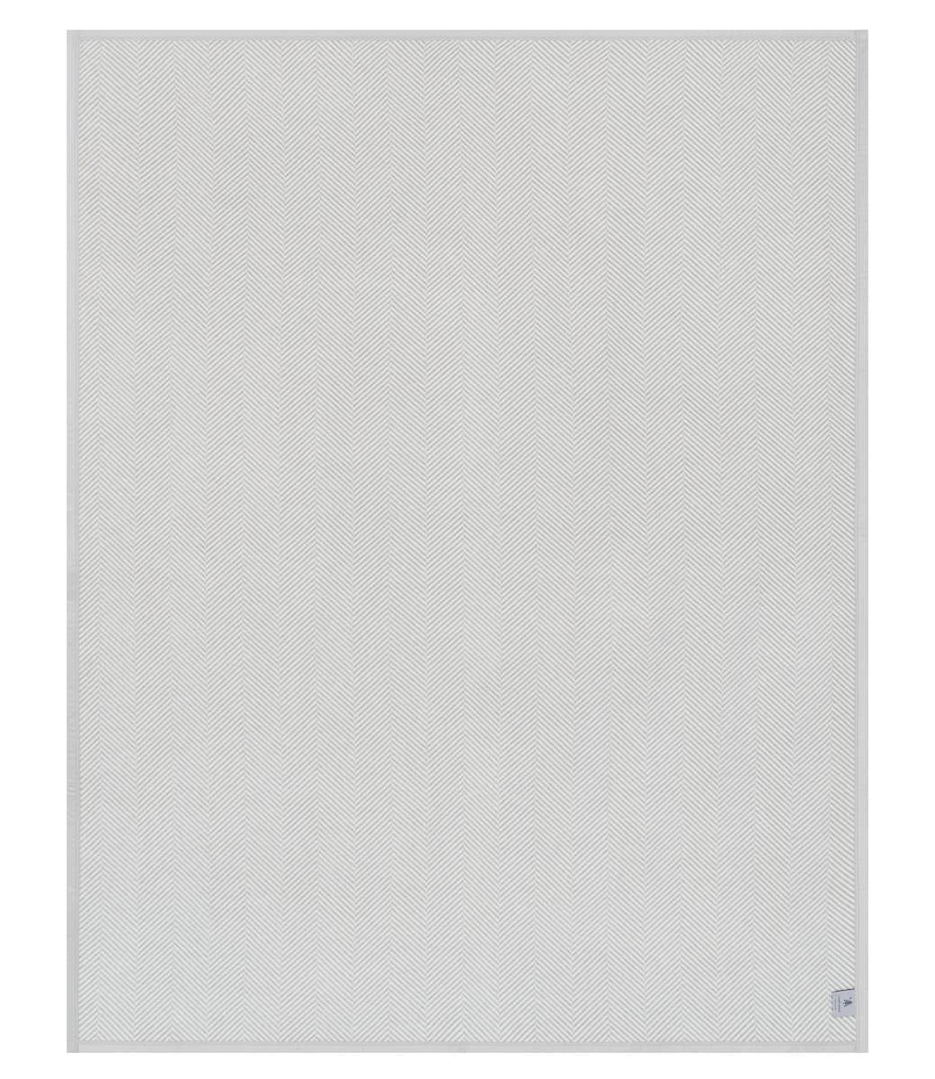 Harborview Herringbone Light Grey Blanket: Midi