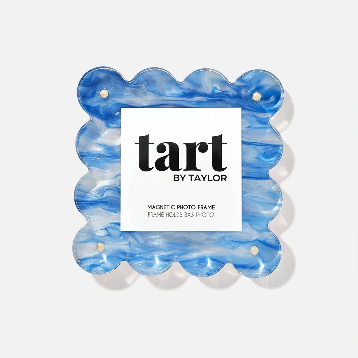 Mini Acrylic Picture Frame - Blue Marbled