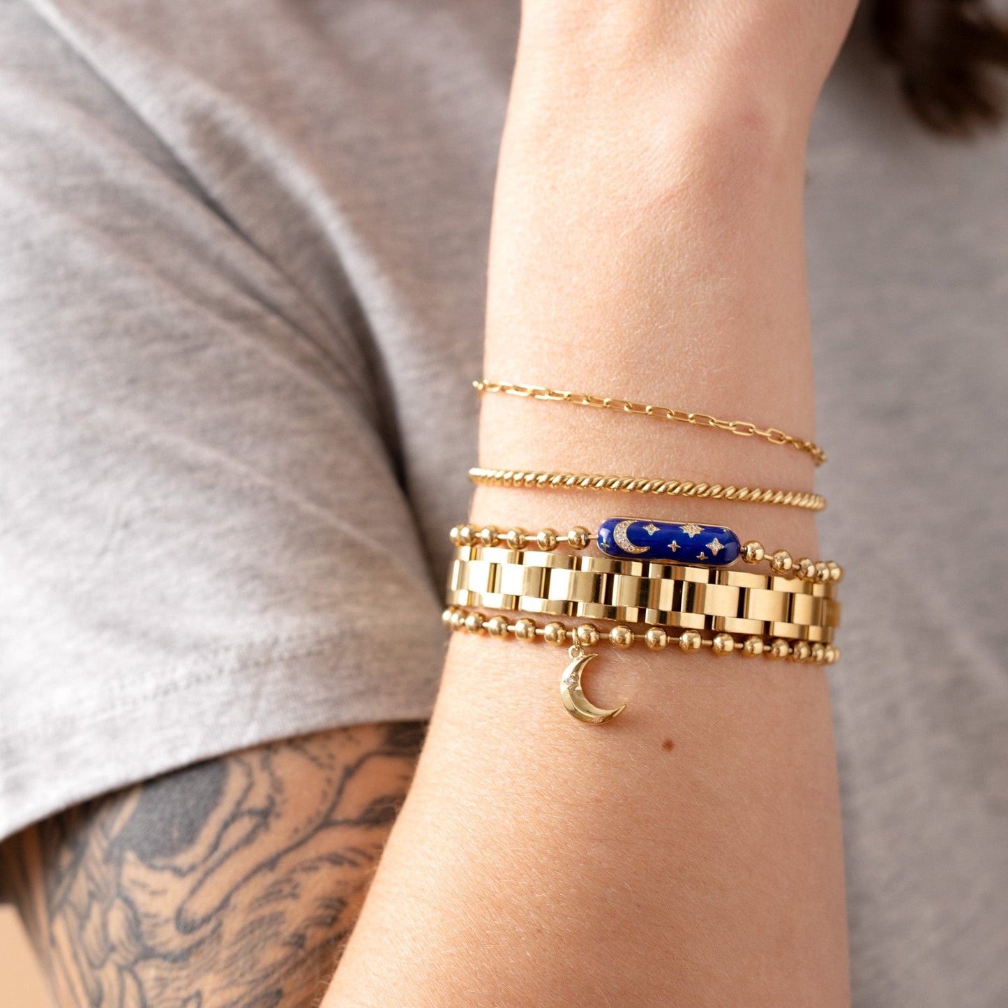 Starry Night Barrel Closure Bracelet