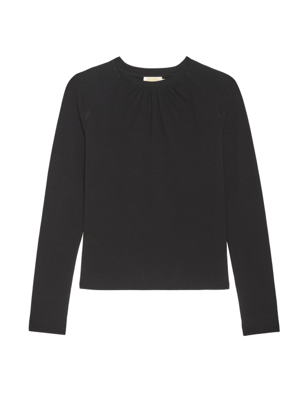 Alejandra Crewneck Top - Jet Black