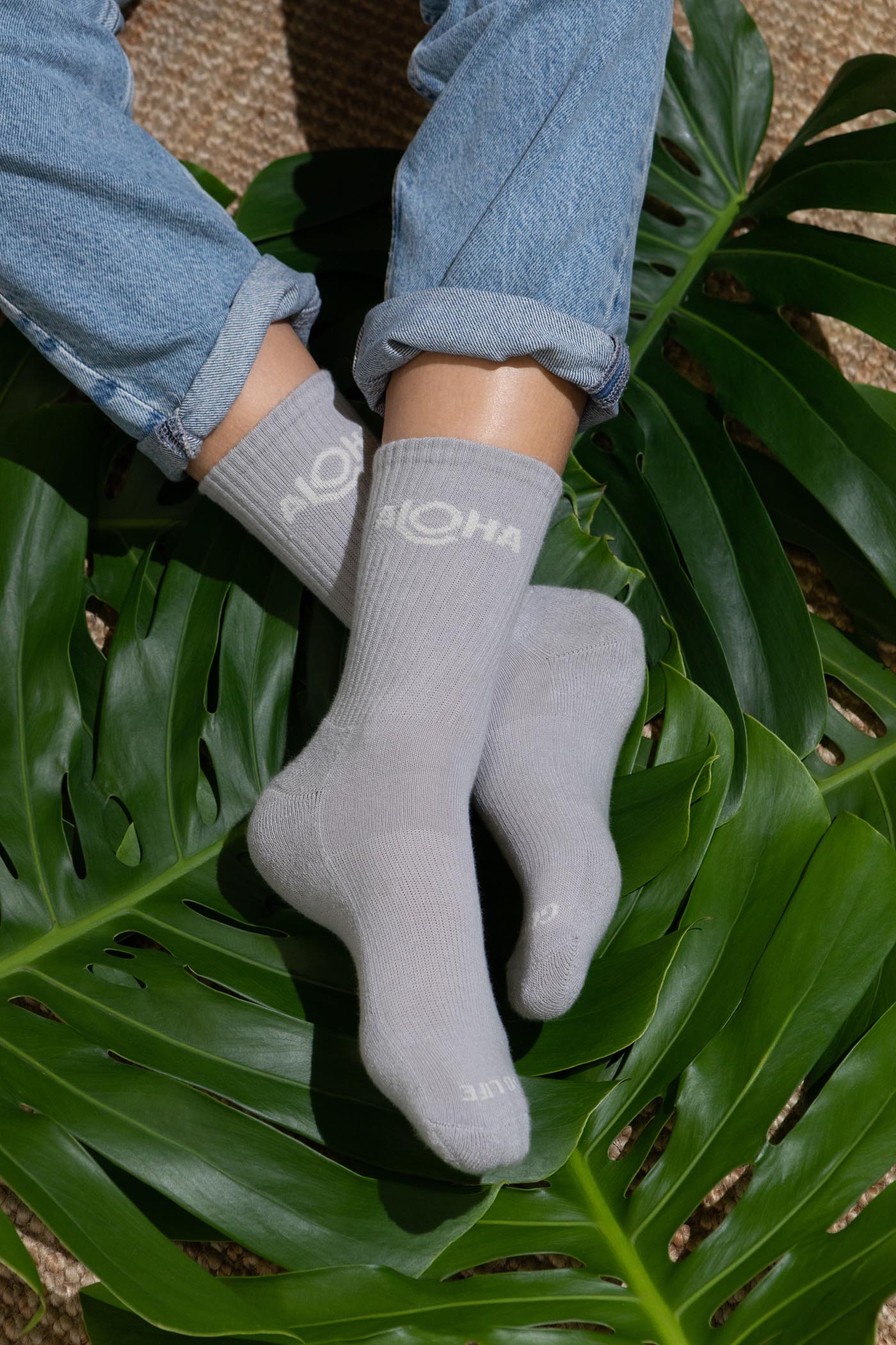 Aloha Crew Socks - Drizzle