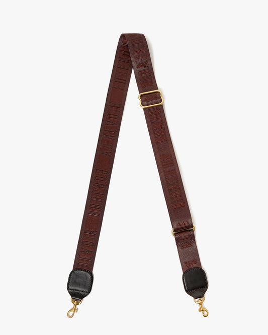 Adjustable Crossbody Strap - Chocolate Tonal Bonjour Au Revoir