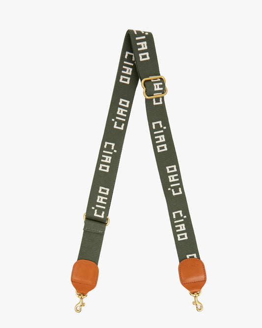 Adjustable Crossbody Strap - Army & Cream Ciao