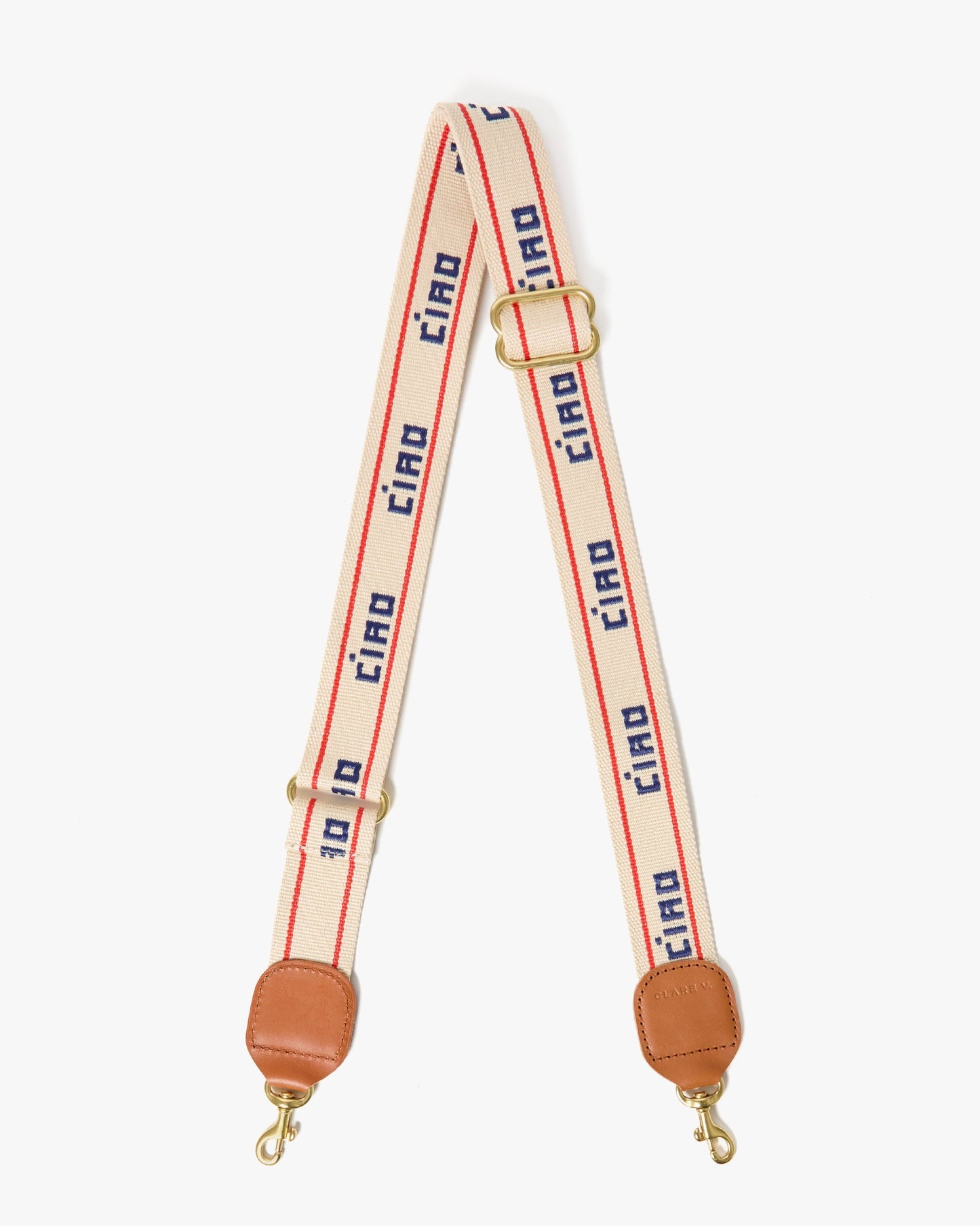 Adjustable Crossbody Strap - Ciao w/Double Stripe Cream/Navy