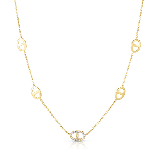 Diamond Mariner Chain Necklace