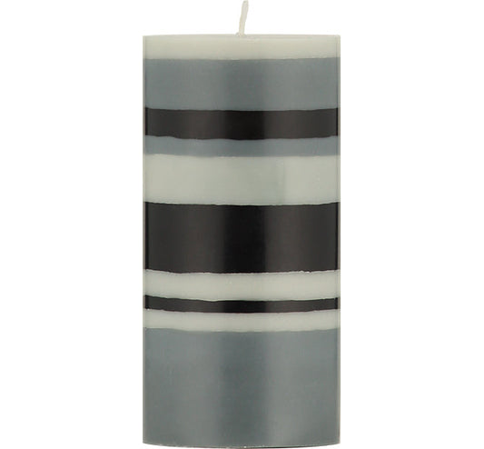 6" Pillar Candle - Gunmetal & Jet