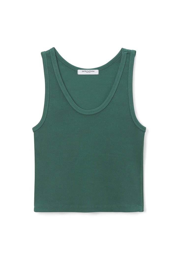 Blondie Structured Rib Tank Evergreen