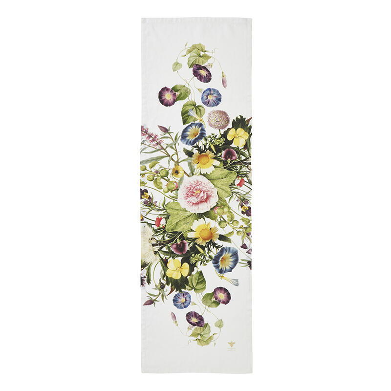 145cm x 45 cm Linen Table Runner Flower Garden