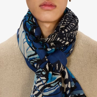 Scarf 70 - Butterflies - Blue