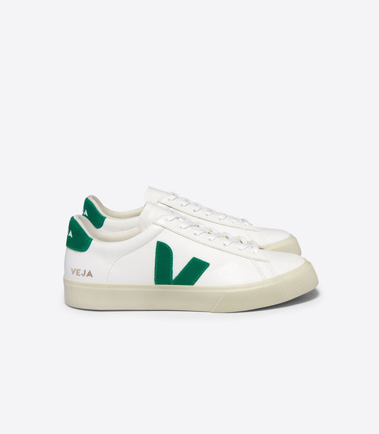 Campo Sneaker - Chromefree Leather - White/Emeraude