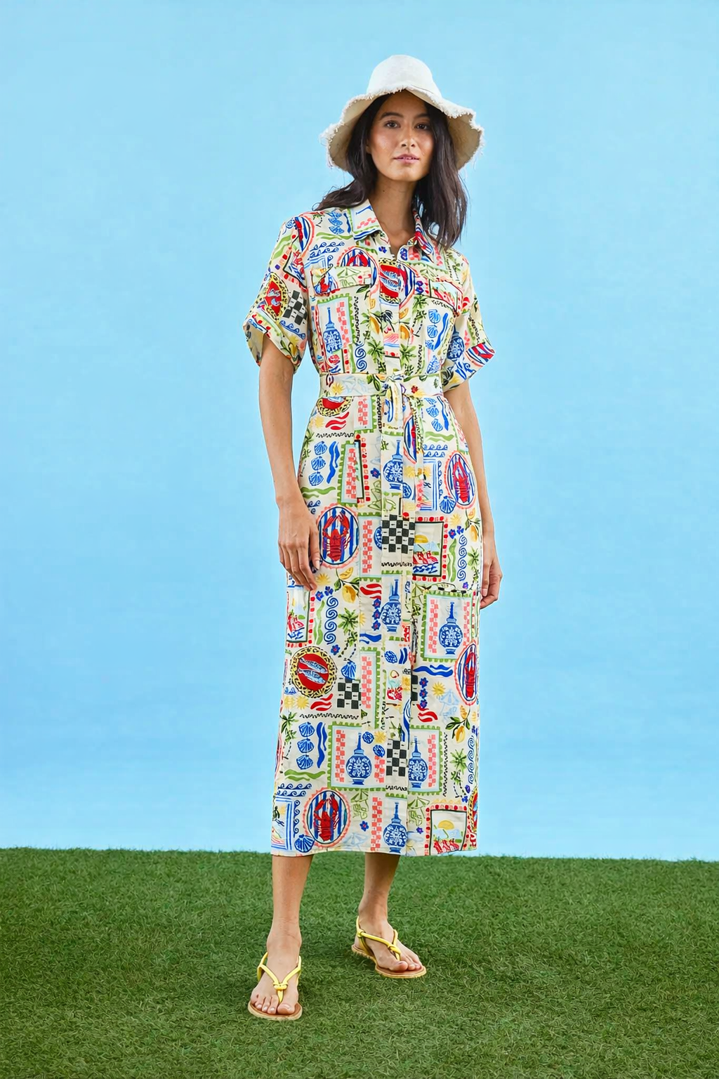 Charlotte Dress - Coastal Conversation
