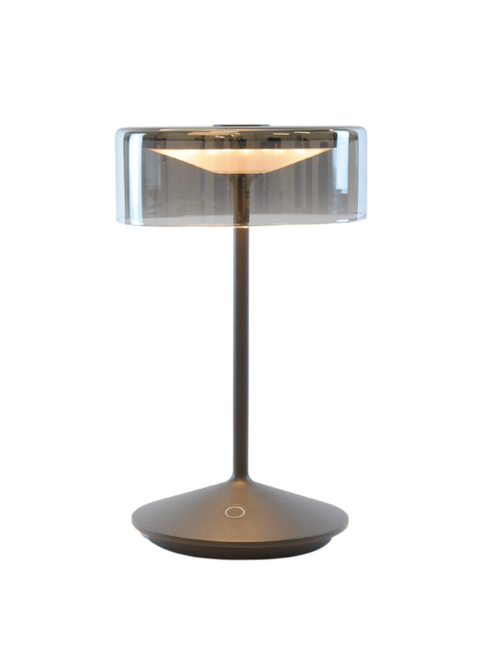 Crystal Lamp - Dark Grey with Smoke Glass