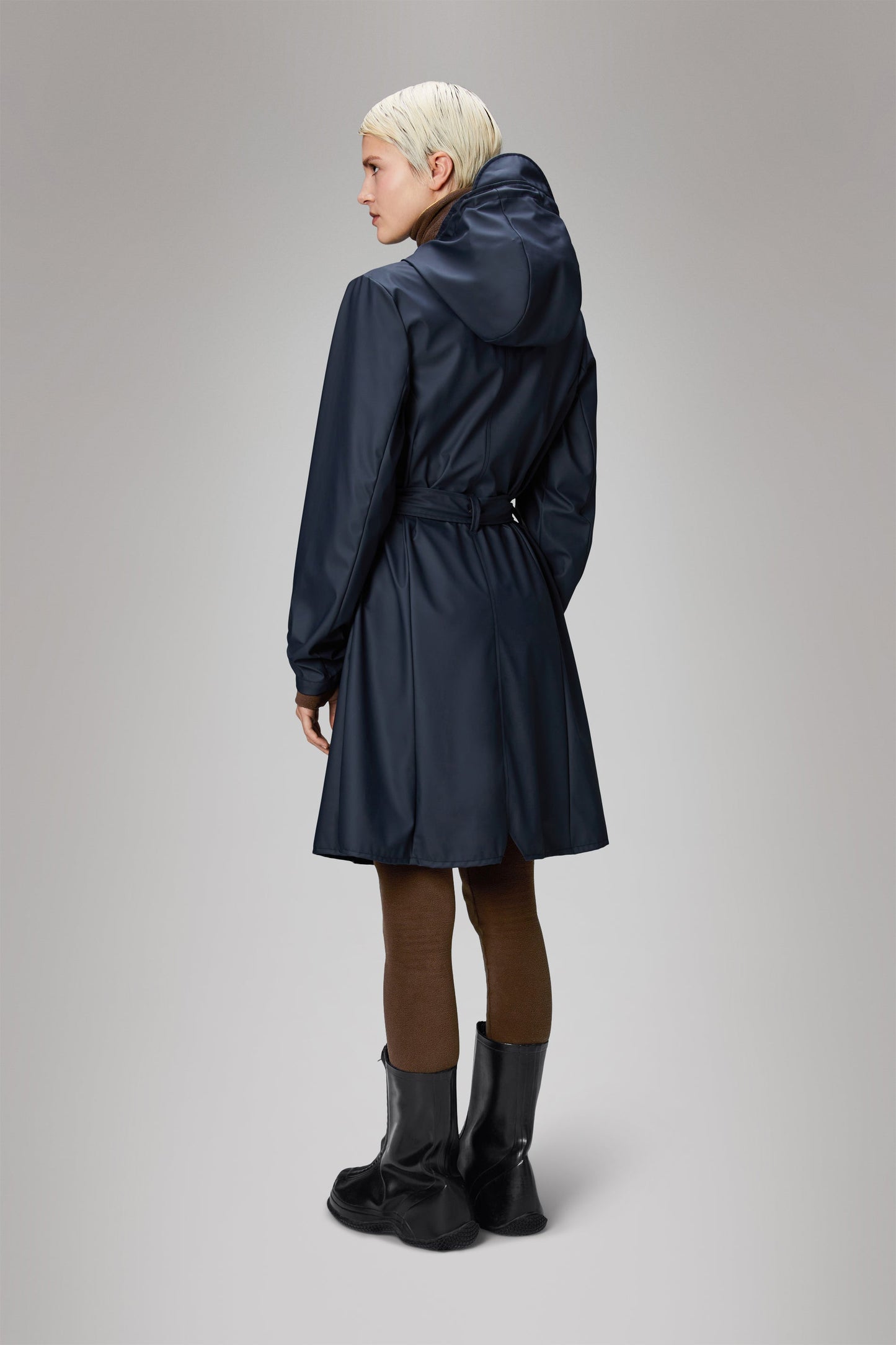 Curve Long Jacket - Navy