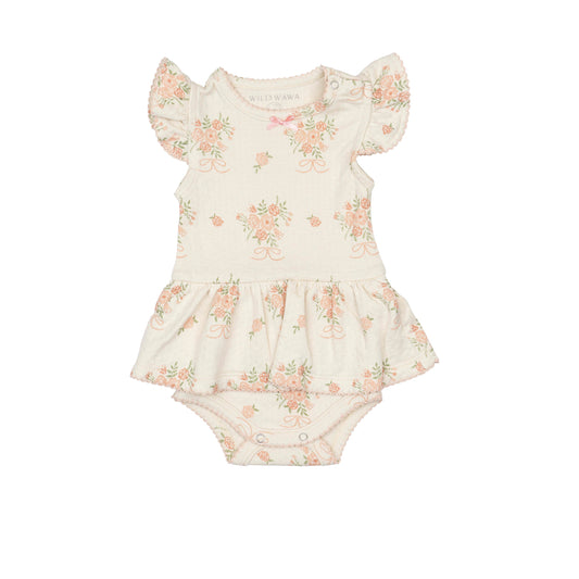 Pointelle Skirt Onesie - Parfait Pink