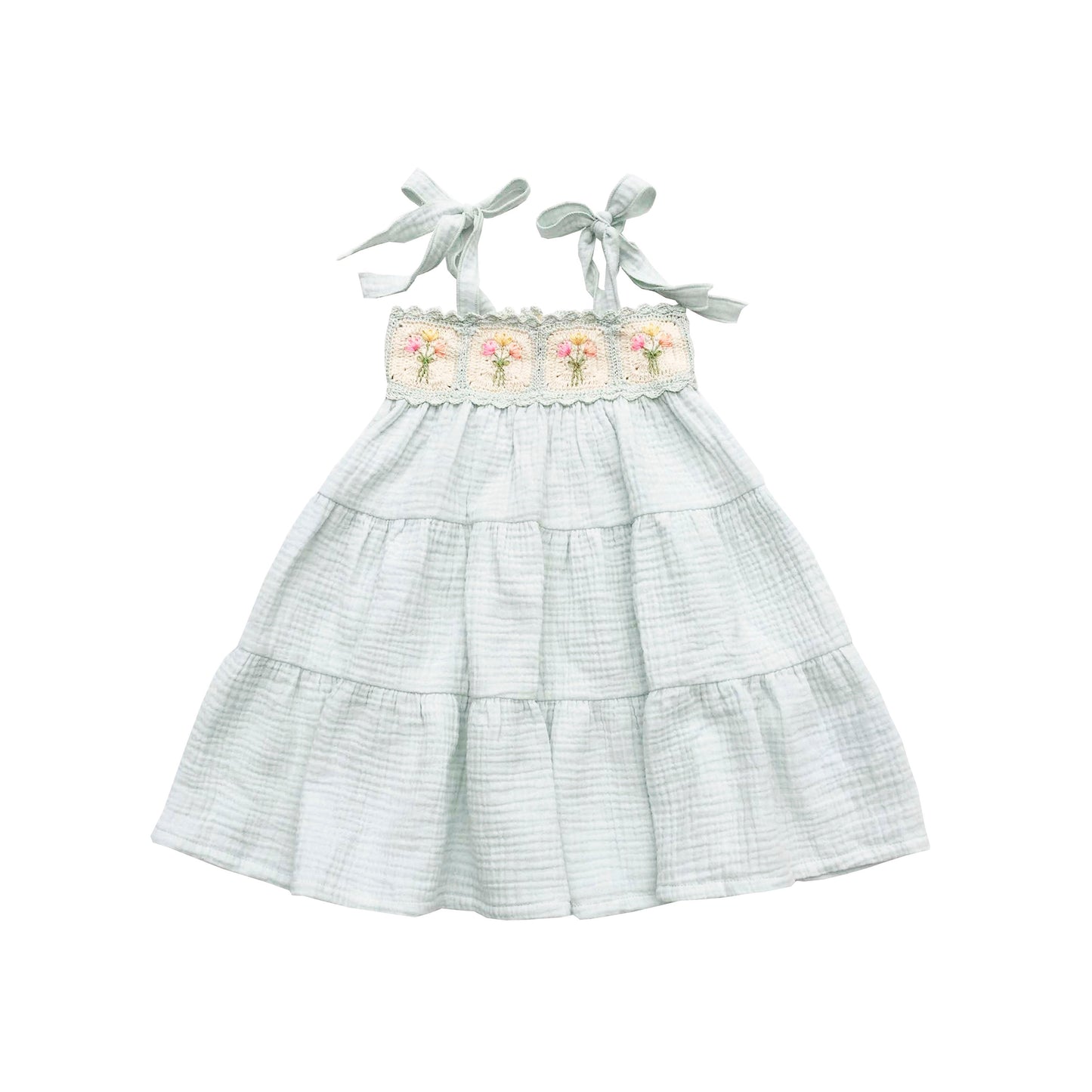 Crochet Dress - Blue Bouquet